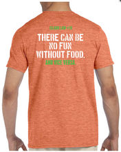 Load image into Gallery viewer, No Food Without Fun Tee - Heather Orange
